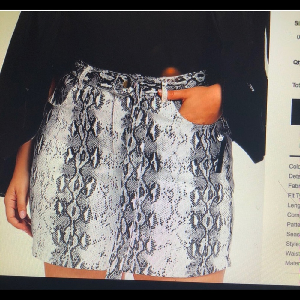 Snake print skirt